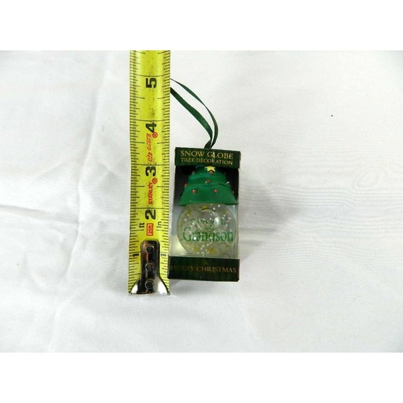 Special 2" Grandson snow globe glass Christmas Orn - Picture 2 of 2